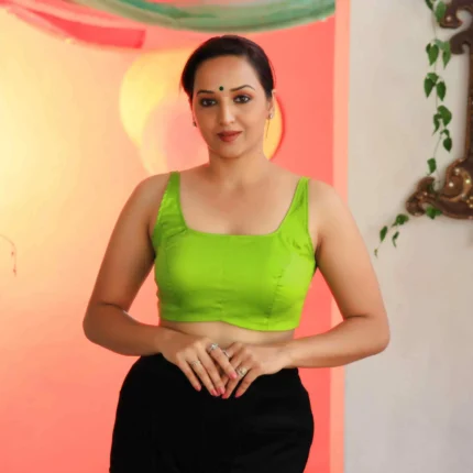 Cholii Day to Day - Light Green Colour Cotton Sleeveless Blouse