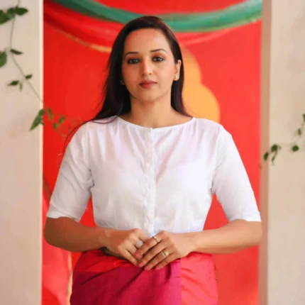 Cholii Sahaja - Pure Cotton Satin Half Sleeve Blouse